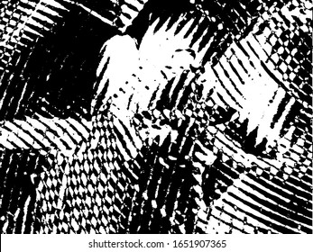 Grunge Muster schwarz-weiß. Abstrakter einfarbiger Vektorillustration-Hintergrund