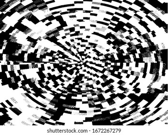 Grunge Muster schwarz-weiß. Abstrakter einfarbiger Vektorillustration-Hintergrund