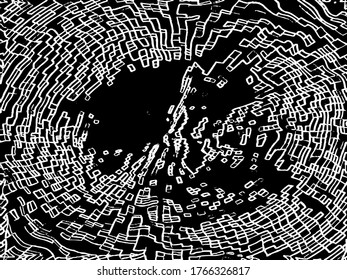 Grunge pattern black and white. Abstract monochrome vector background