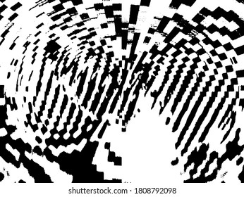Grunge pattern black and white. Abstract monochrome vector background