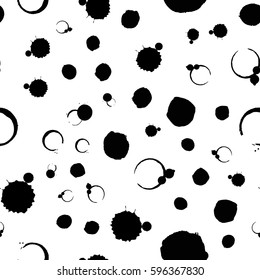Grunge pattern. Blot seamless pattern, Ink spot pattern