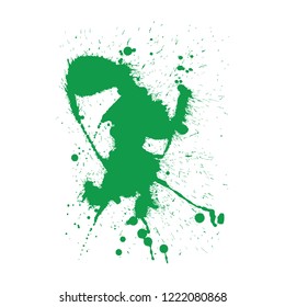 Grunge pattern. Color on white.  Vector illustration.