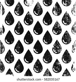 Grunge pattern with drop icon