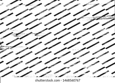 Grunge pattern with geometric stripes. Horizontal black and white backdrop.