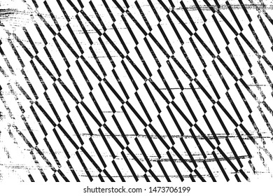 Grunge pattern with geometric stripes. Horizontal black and white backdrop.