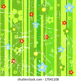 Grunge pattern line florar background