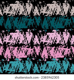 Grunge pattern for printing on fabric, business cards, posters, labels Mulri colored bold brush strokes seamless pattern. 