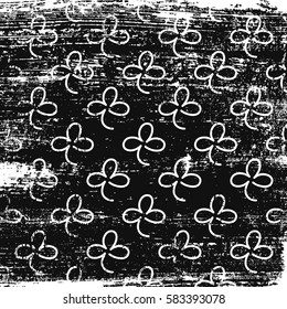 Grunge pattern with shamrock