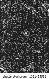 Grunge pattern with smoke pipes. Vertical black and white backdrop.