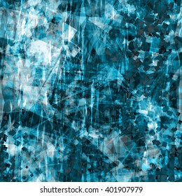 Grunge pattern of squares and acute-angled elements. Seamless easily editable vector.