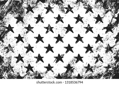 Grunge pattern with stars