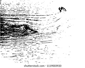 Grunge pattern. Textured background, design element to create spectacular illustrations or parsing on the brush. Vector illustration