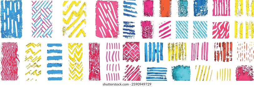 Grunge Pattern Vector Background, Hand Drawn Textures