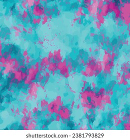 Grunge pattern of water color in pink and blue