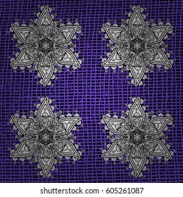 Grunge pattern with white doodles on background with grunge elements. Grunge pattern. Vector oriental ornament.