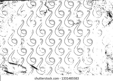 Grunge patternwith smoke pipes. Horizontal black and white backdrop.