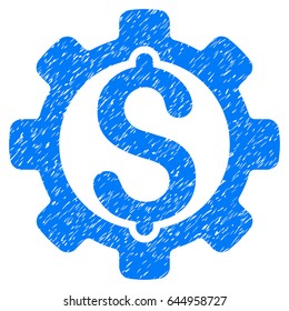 Grunge Payment Options icon with grunge design and unclean texture. Unclean vector blue pictogram for rubber seal stamp imitations and watermarks. Draft emblem symbol.