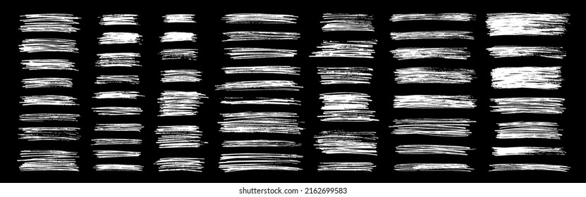 Grunge pencil strokes set. Simple grunge pen lines. Paint strokes. Charcoal pencil scrawl collection. Grunge doodle overlays set.