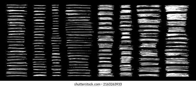 Grunge pencil strokes set. Simple grunge pen lines. Paint strokes. Charcoal pencil scrawl collection. Grunge doodle overlays set.