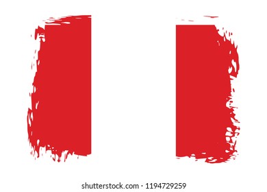 Grunge Peru flag.flag of Peru,banner vector illustration. Vector illustration eps10.