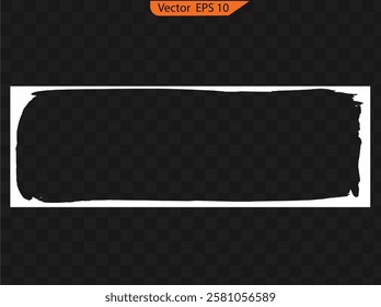 Grunge photo frame template. Rectangular old rough edge effect border for picture overlay, for photo collage, stories and social network media. White frame design.