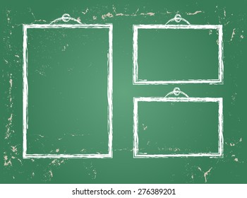 Grunge photo frames.Abstract vector illustration.
