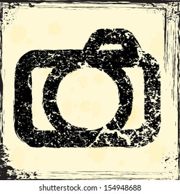 Grunge photo icon