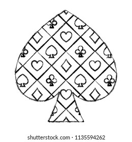 grunge pikes casino poker game symbol