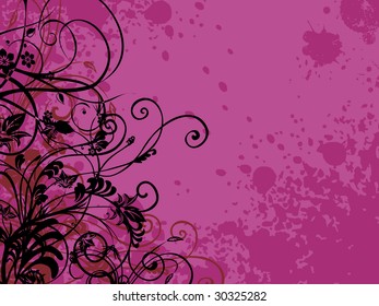 grunge pink background with swirl design