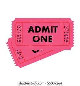 Grunge Pink Ticket