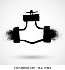 Grunge pipe icon
