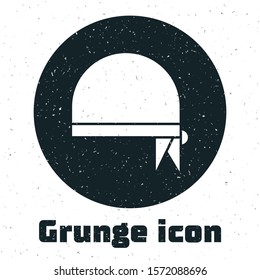 Grunge Pirate bandana for head icon isolated on white background.  Vector Illustration