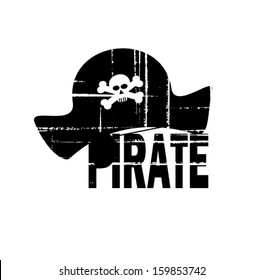 grunge pirate graphic design