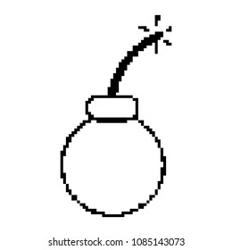 grunge pixel bomb explosion game weapon