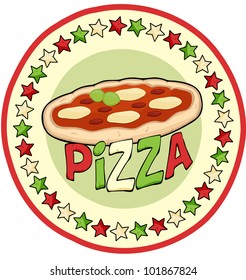 Grunge Pizza Badge