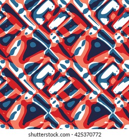 Grunge plaid - vector seamless pattern