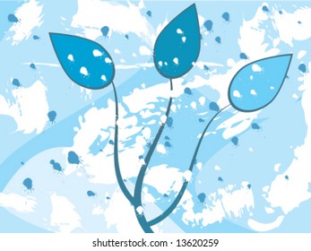 Grunge plant background