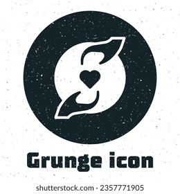 Grunge Pleasant relationship icon isolated on white background. Romantic relationship or pleasant meeting concept. Monochrome vintage drawing. Vector