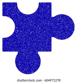 Grunge Plugin rubber seal stamp watermark. Icon symbol with grunge design and dirty texture. Unclean vector blue emblem.