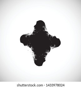 Grunge plus sign. Cross symbol .Vector