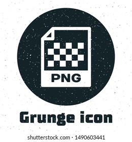 Grunge PNG file document. Download png button icon isolated on white background. PNG file symbol.  Vector Illustration