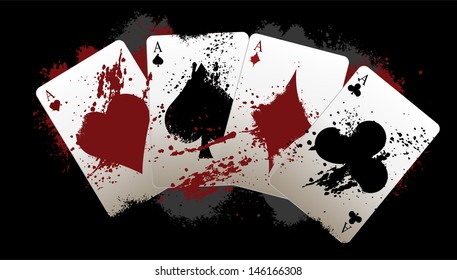 Grunge Poker Aces