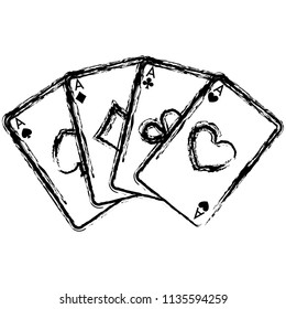 grunge poker A cards to classic game