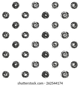 grunge polka dot seamless pattern