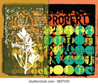grunge pop typo background
