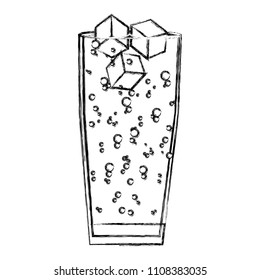 grunge port liquor glass with ice cubes