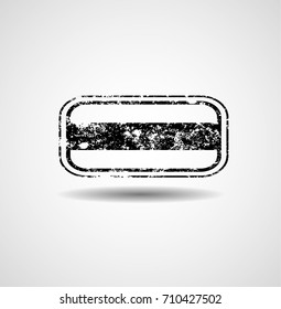 Grunge post Stamp. Can be used also as Rectangle, Banner, Insignia , Logo, Icon, Label or Badge Vector distress textures. Blank shapes.