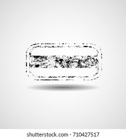 Grunge post Stamp. Can be used also as Rectangle, Banner, Insignia , Logo, Icon, Label or Badge Vector distress textures. Blank shapes.