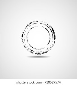 Grunge post Stamp. Can be used as Circle, Banner, Insignia , Logo, Icon, Label or Badge Vector distress textures. Blank shapes.