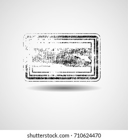 Grunge post Stamp. Can be used also as Rectangle, Banner, Insignia , Logo, Icon, Label or Badge Vector distress textures. Blank shapes.